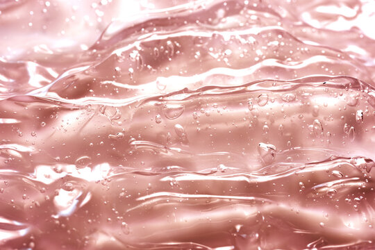 Gel texture in macro detail with light reflections