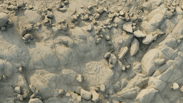 Seamless rocky cliff texture with weathered stone and natural erosion