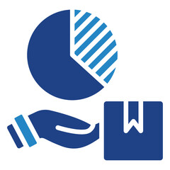 Fototapeta premium Quota Dual Tone Color Icon. Mini Illustration For Modern Concept, Ui, Ux Web And App Development. Related To Export And Import, Business Logistics.