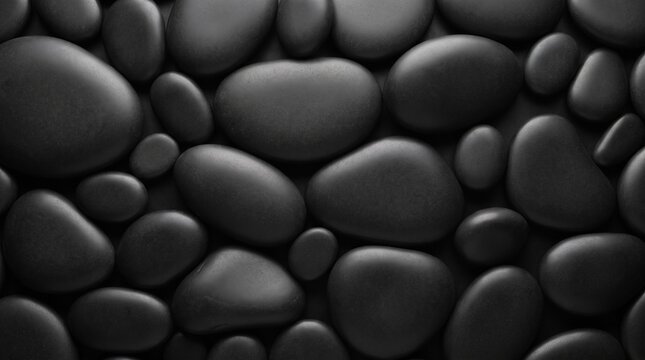 Smooth dark stones texture background