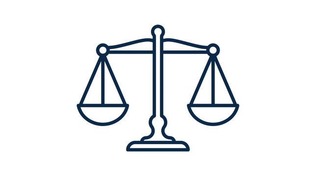 Justice Scale Icon - Legal Balance Concept