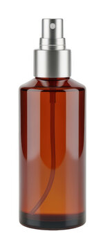 Elegant amber spray bottle png brown glass bottle png Minimalist glass spray isolated transparent background image