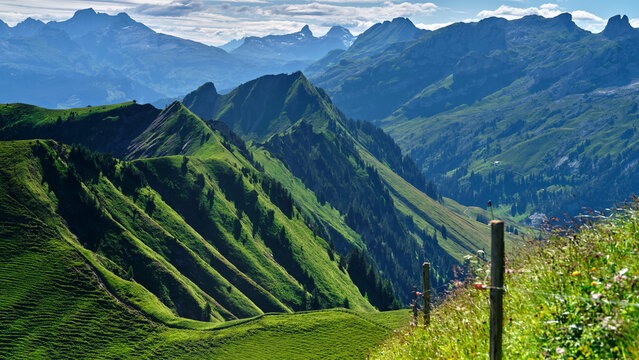 Majestic Alpine Panorama of the Stoos Region in Switzerland