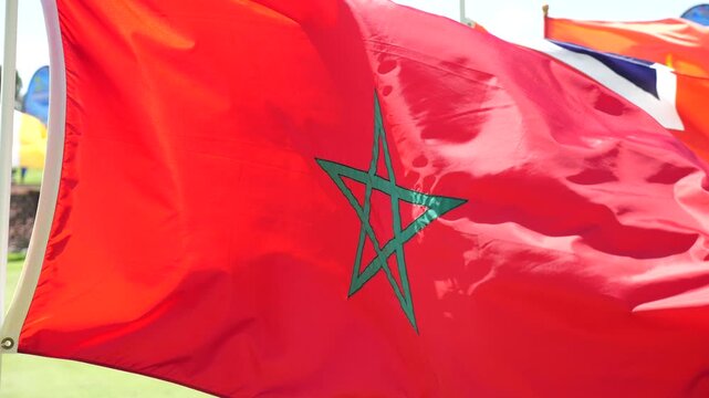 Morocco Flag flying in dream