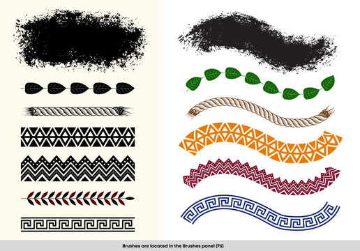 Seamless Vector Pattern Brushes for Adobe Illustrator &ndash; Decorative Ornamental Brush Set