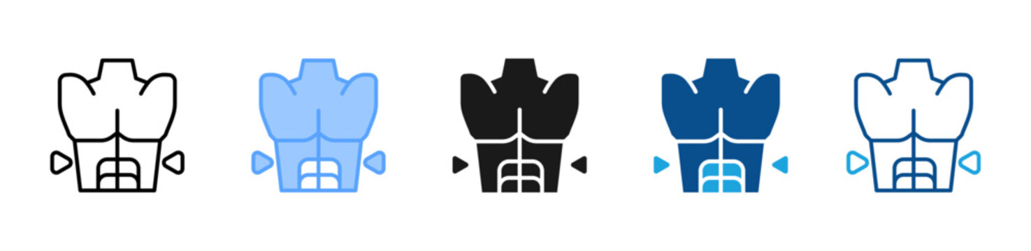 Lean Body web icon with multiple style collection