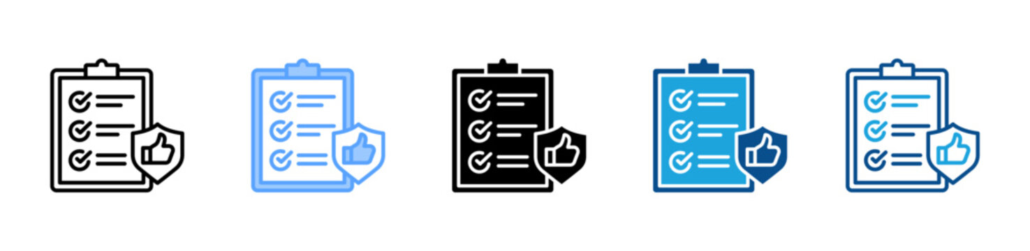 Reliability web icon with multiple style collection