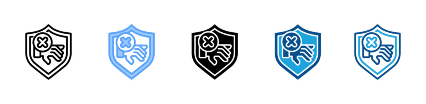 Theft Protection web icon with multiple style collection