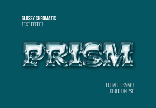 Glossy Chromatic Text Effect