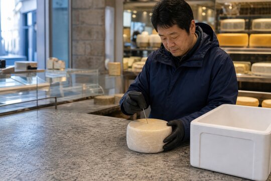 Food Rescue Collection Indoor Cheese Market Before Opening Recovery
