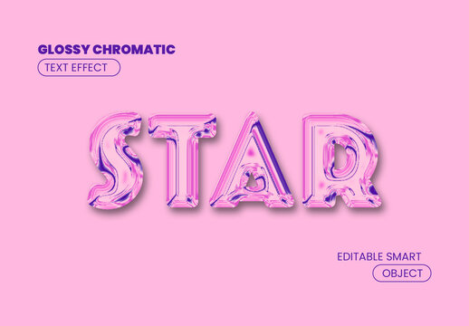 Glossy Chromatic Text Effect