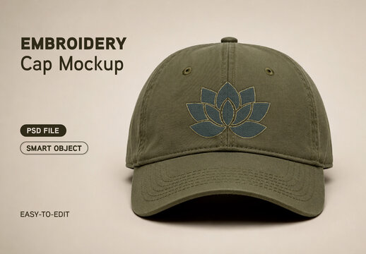 Embroidery Cap Mockup