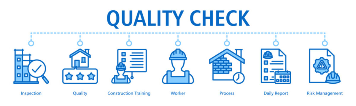 Quality Check Web Banner web banner icon vector illustration