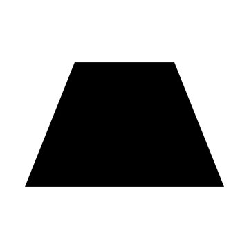 Vector silhouette icon of a simple trapezoid