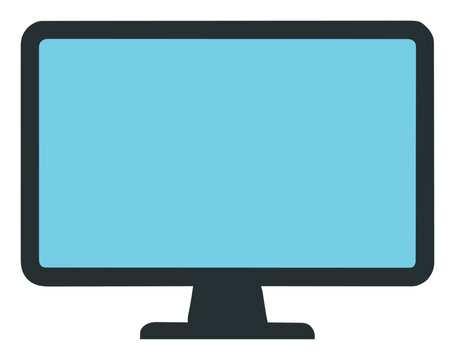Portable external monitor top down view isolated. Generative AI