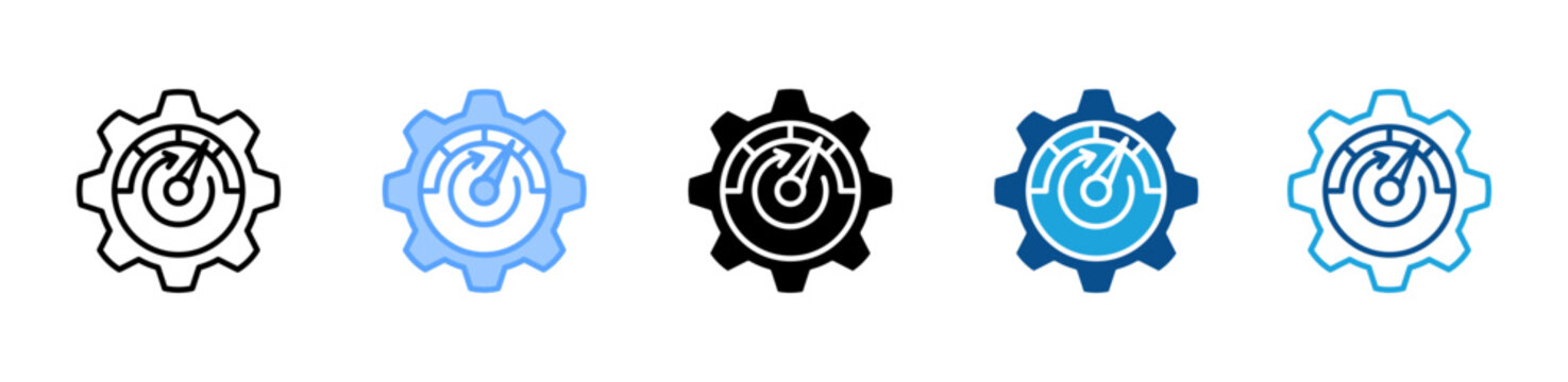 Performance Management web icon with multiple style collection