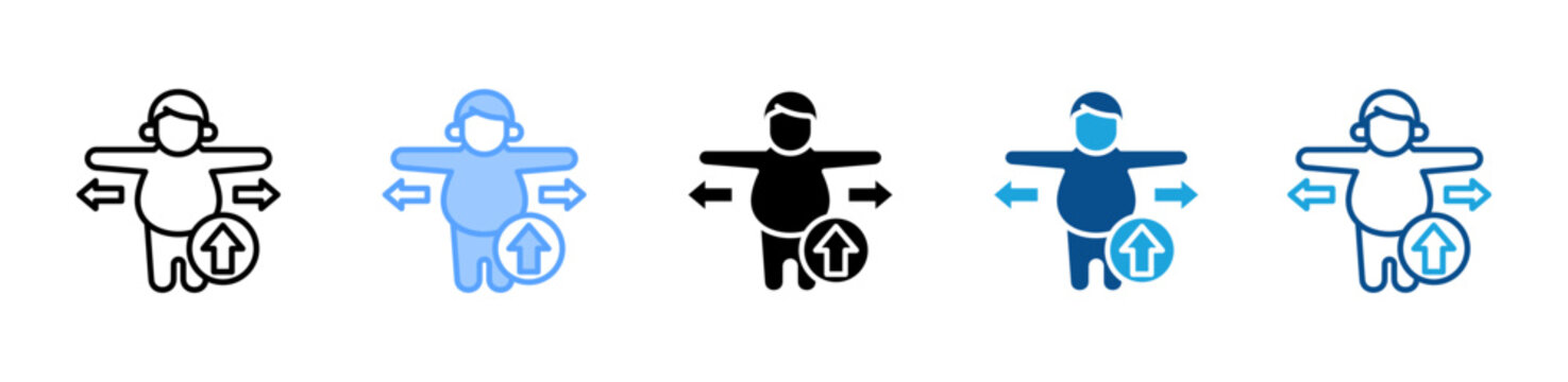Weight Gain web icon with multiple style collection