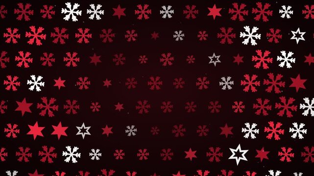 Christmas flake pattern with festive white holiday decoration, seamless winter greeting card loop.