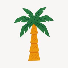 Obraz premium Colorful geometric palm tree illustration.