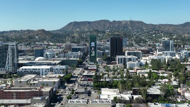 Hollywood Aerial Shot Vine St Telephoto L