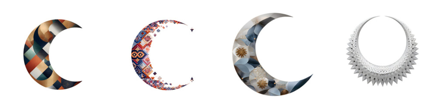 Crescent Moon Collection - Decorative Lunar Phase Elements