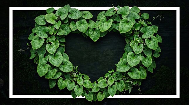 green heart frame