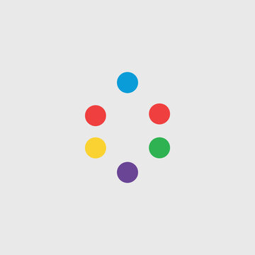 Vibrant multi-colored dots forming a dynamic circular shape, symbolizing unity, innovation, and digital collaboration against a minimalist light grey backdrop.