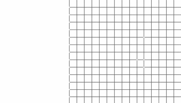 Minimalist white background with a clean, geometric grid pattern of empty squares, perfect for data visualization, design templates, or abstract concepts.