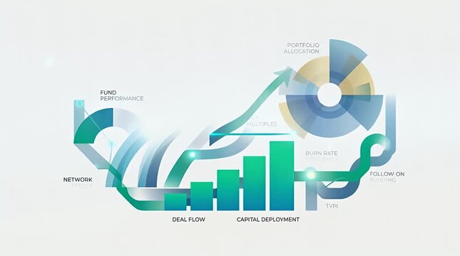 Dynamic Financial Growth Visualization with Key Metrics and Data