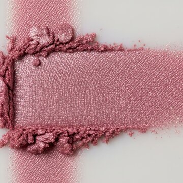 Close up of pink eyeshadow swatch with texture detail.
