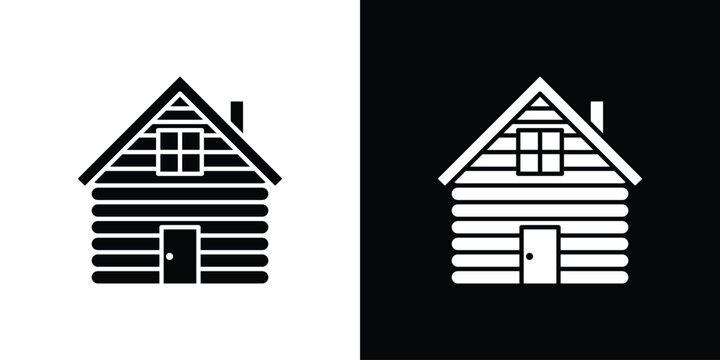 Cabin icon vector logos set