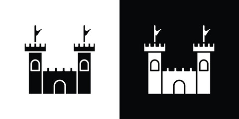 Castle icon vector logos set © JacobJ