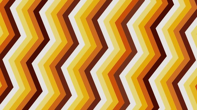 Orange and brown retro zigzag animation