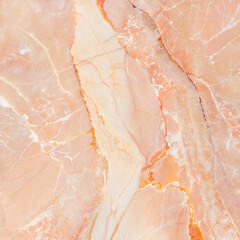 Fototapeta premium Premium Peach Marble Texture Background with Elegant White Veins and Soft Orange Onyx Patterns Ideal for Luxury Interior Design Wallpaper Abstract Stone Surface and Commercial Backdrop