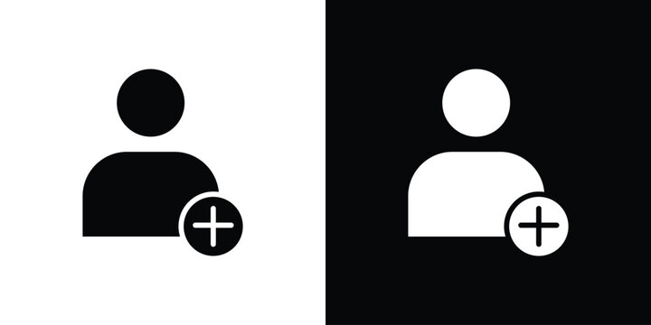 User add icon simple logo set