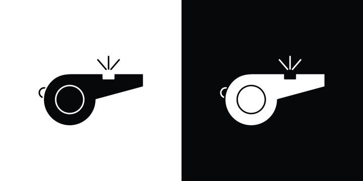 Whistle icon simple logo set