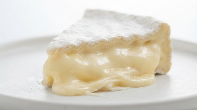 Gourmet dairy delicacy featuring creamy brie cheese with a rich melting texture.