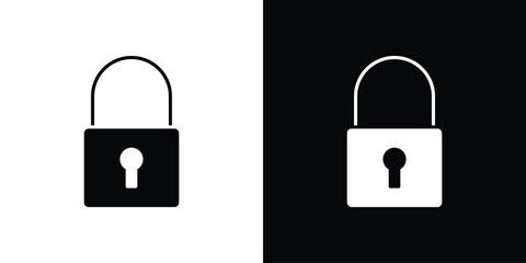 Lock icon line art pictogram bundle. EPS10 © Haider
