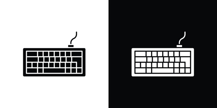 Keyboard icon line art pictogram bundle. EPS10