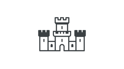 Sand castle with towers and walls. © Muna