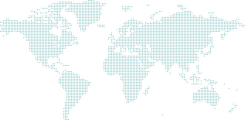 Fototapeta premium Digital Global Network Dot World Map