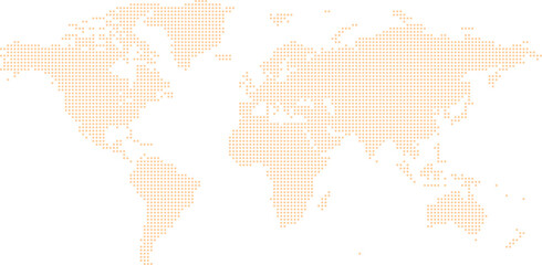Fototapeta premium Flat Design World Map Dotted Style
