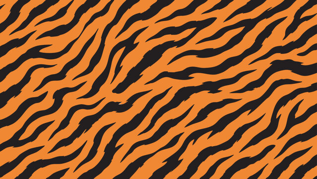 Tiger Stripe Pattern Vector for Fabric and Wallpaper
