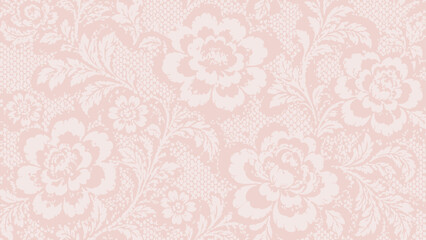 Fototapeta premium Vintage Floral Lace Background Vector for Elegant Surface Pattern
