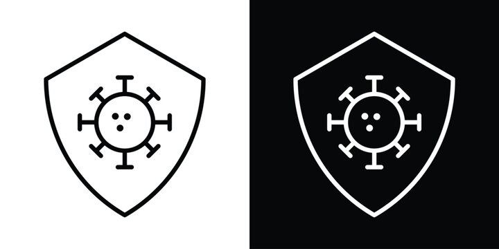 Shield virus icon