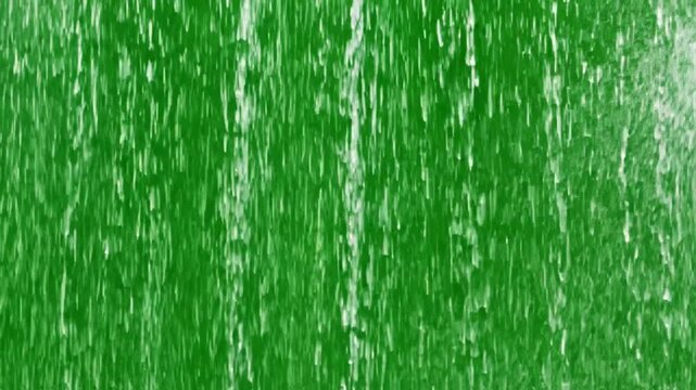 Heavy Rain Falling on Green Screen Background
