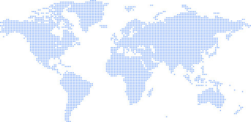 Fototapeta premium Modern Technology World Map Dot Layout