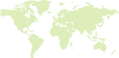 Fototapeta premium World Map with Uniform Circular Dots