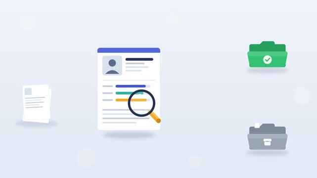 Human resources recruitment process scanning candidate resume and organizing into approved folder