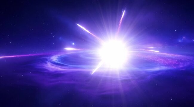 Stellar explosion in deep space with glowing supernova and nebula swirling cosmic dust, astronomical phenomena and science fiction visuals